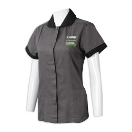 CL033 Custom-made Women's Short Sleeve Cleaning Clothes Design Embroidered LOGO Cleaning Clothes Cleaning Clothes Factory Grey Property Management Company housekeeping smocks CL033 Custom-made Women's Short Sleeve Cleaning Clothes Design Embroidered LOGO Cleaning Clothes Cleaning Clothes Factory Grey Property Management Company housekeeping smocks